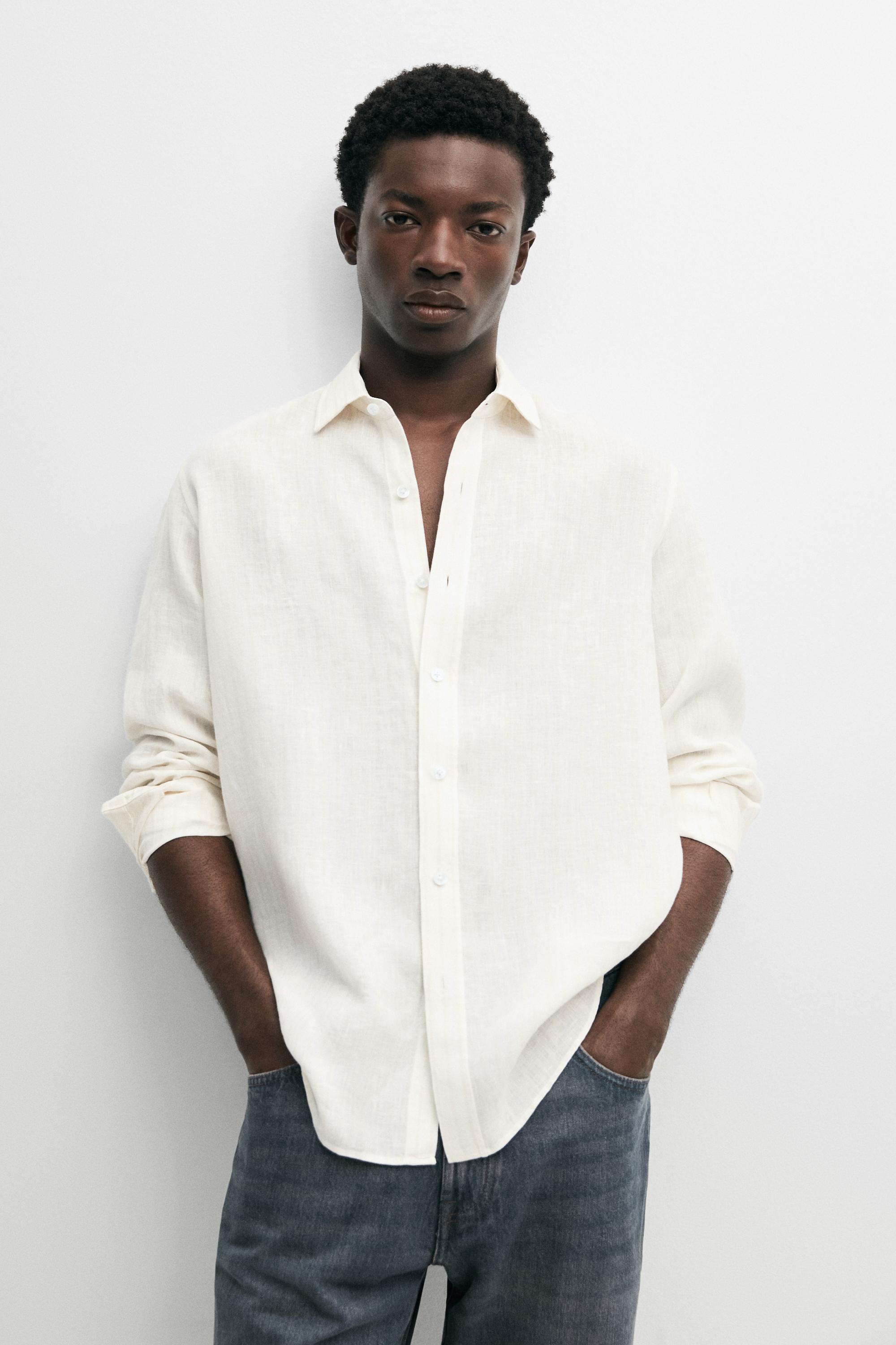 Chemise regular fit 100 % lin